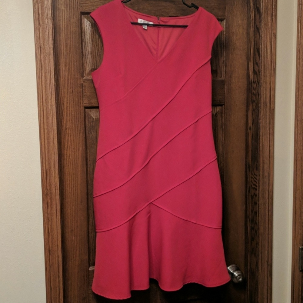 Red Vneck Dress Medium
